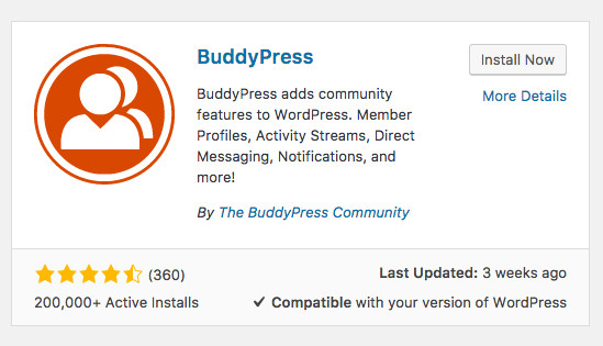 BuddyPress安装