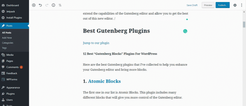 文档概述Gutenberg功能