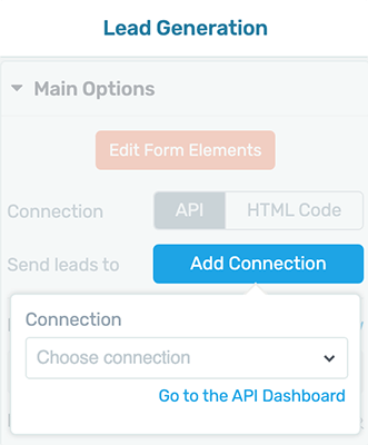 潜在客户开发-添加连接-API仪表板