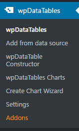 wpDataTables选项卡表参数