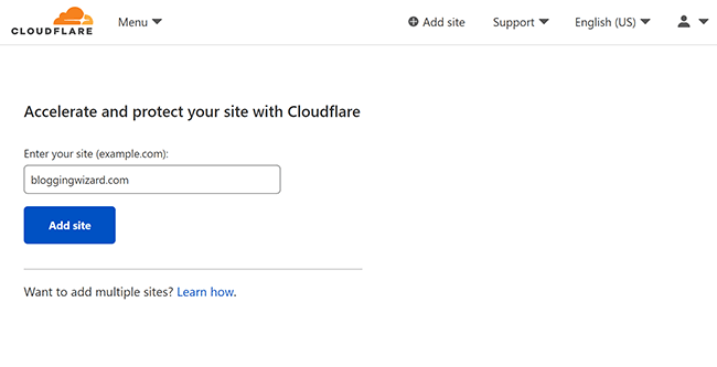 Cloudflare 01-添加新站点