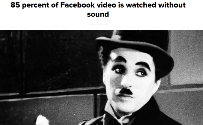 Facebook用户更喜欢看没有声音的视频