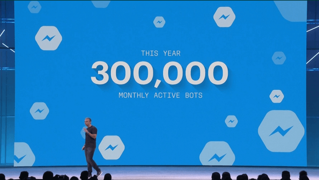 仅在Facebook Messenger上，就有超过30万个聊天机器人在运行