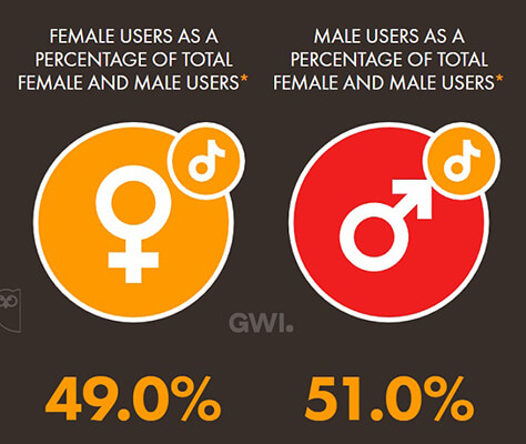 51%的TikTok用户都是男性