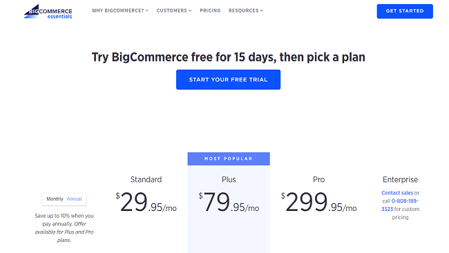 BigCommerce必不可少的主页
