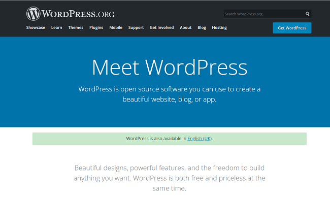 WordPress.org的主页