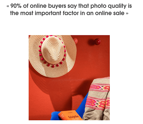 90%的购物者认为，在网上购物时，图像质量是最重要的因素