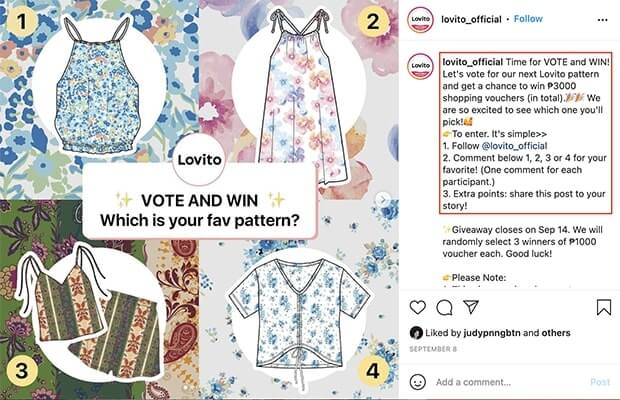 Lovito instagram投票挑战
