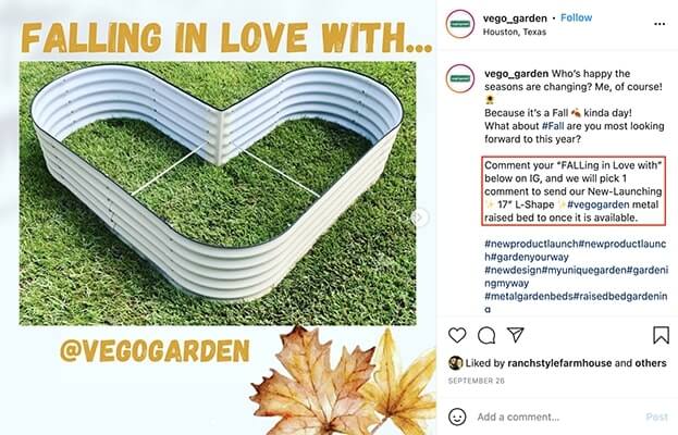 vego_garden评论赢得Instagram赠品